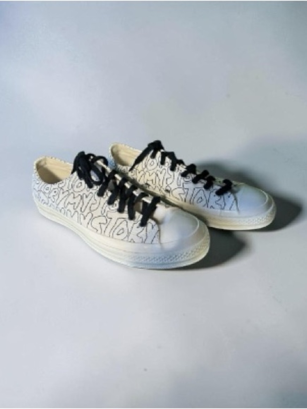Converse My Story Cream Graphic Low-Top Sneakers with Black Laces